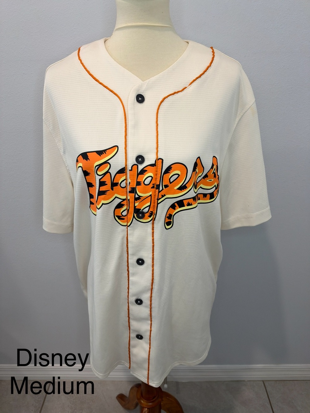 Disney Cream & Orange Tiggers Baseball Jersey